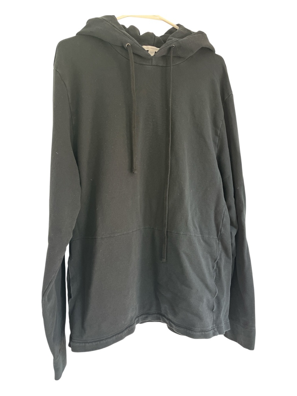 James Perse Black Pullover Hoodie Cotton Sweatshirt 4 XL